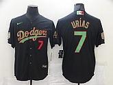 Dodgers 7 Julio Urias Black World Series Nike Cool Base Jersey,baseball caps,new era cap wholesale,wholesale hats